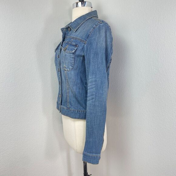Kut From The Kloth Amelia Denim Crop Jacket Small Grunge Hip Hop Boho Street - Picture 7 of 16